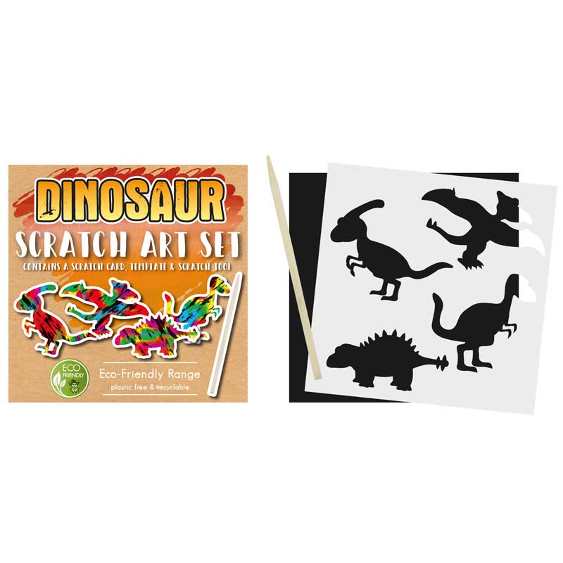DINOSAUR MINI MAGIC COLOUR SCRATCH SET 108S