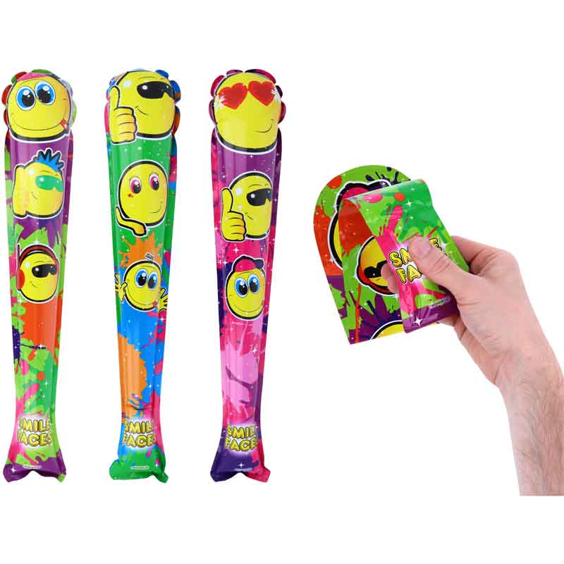 48cm 3ASST SMILE SELF INFLATING BAT 48S