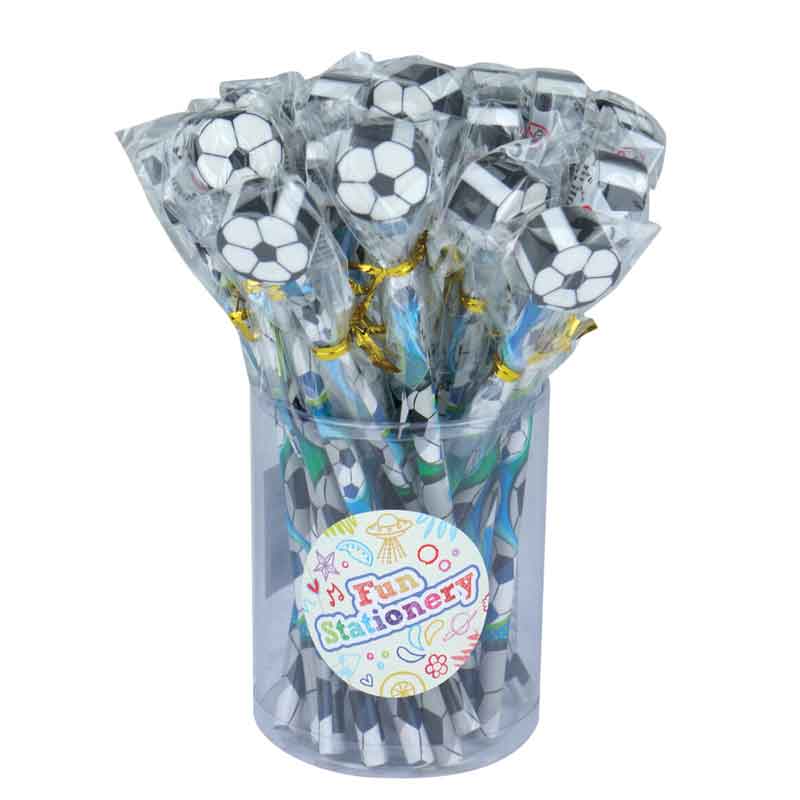 FOOTBALL PENCIL W/ERASER TOPPER  24S