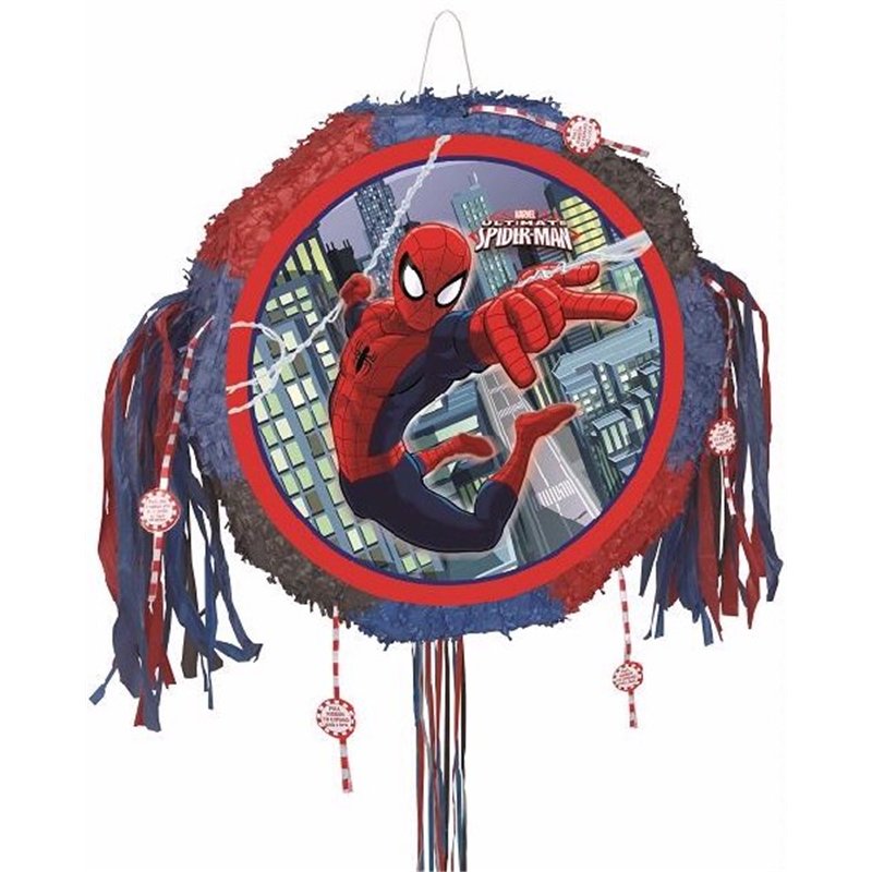 SPIDERMAN DRUM PULL PINATA