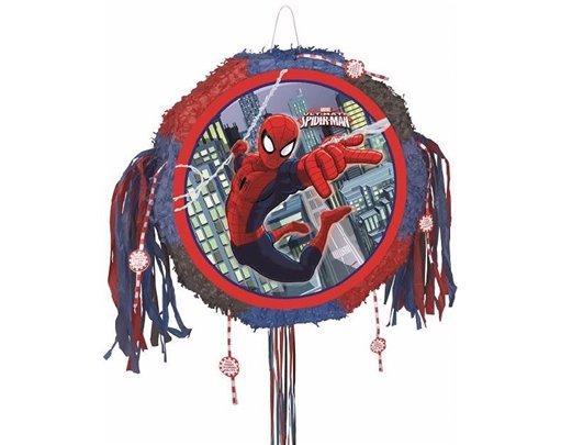 SPIDERMAN DRUM PULL PINATA