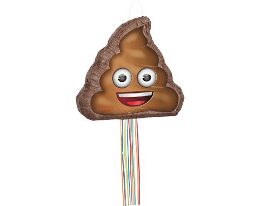 POOP EMOJI SHAPED DRUM PULL PINATA