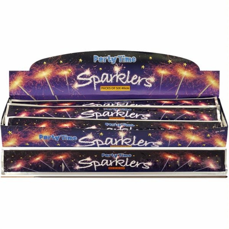 (6) 40CM PARTY SPARKLERS 24S