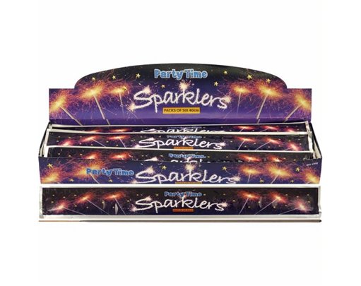 (6) 40CM PARTY SPARKLERS 24S
