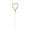7in HEART SHAPE GOLD GLITZ SPARKLER