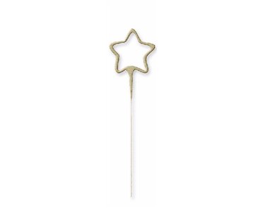 7in STAR SHAPE ROSE GOLD GLITZ SPARKLER