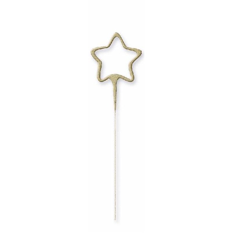 7in STAR SHAPE ROSE GOLD GLITZ SPARKLER