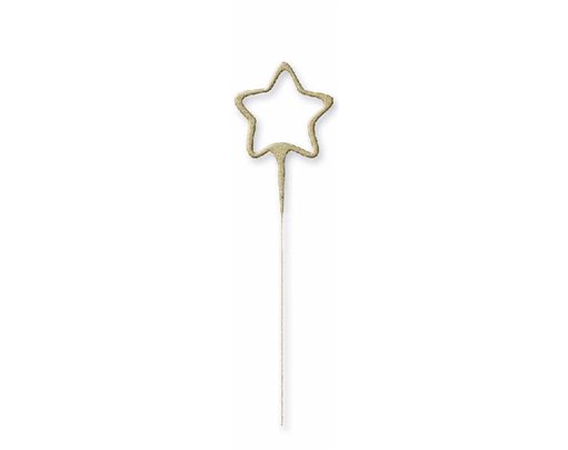 7in STAR SHAPE ROSE GOLD GLITZ SPARKLER
