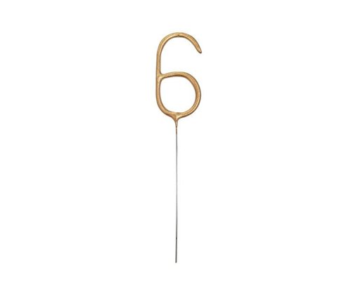 7in GLITZ NO. 6 GOLD CAKE SPARKLER