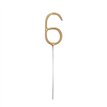 7in GLITZ NO. 6 GOLD CAKE SPARKLER