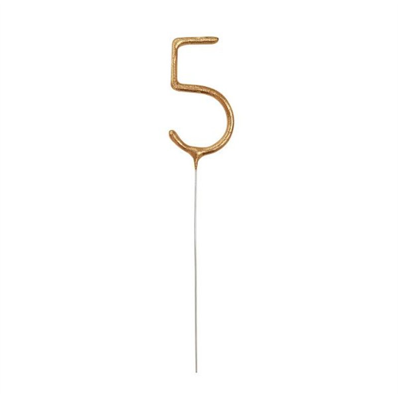 7in GLITZ NO. 5 GOLD CAKE SPARKLER