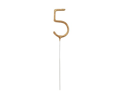 7in GLITZ NO. 5 GOLD CAKE SPARKLER