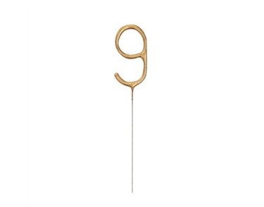 7in GLITZ NO. 9 GOLD CAKE SPARKLER