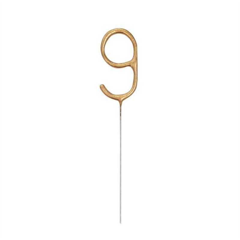 7in GLITZ NO. 9 GOLD CAKE SPARKLER