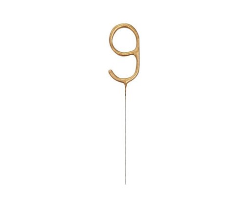 7in GLITZ NO. 9 GOLD CAKE SPARKLER