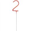 7in NUMERAL 2 ROSE GOLD GLITZ SPARKLER