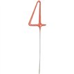 7in NUMERAL 4 ROSE GOLD GLITZ SPARKLER