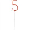 7in NUMERAL 5 ROSE GOLD GLITZ SPARKLER