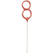 7in NUMERAL 8 ROSE GOLD GLITZ SPARKLER