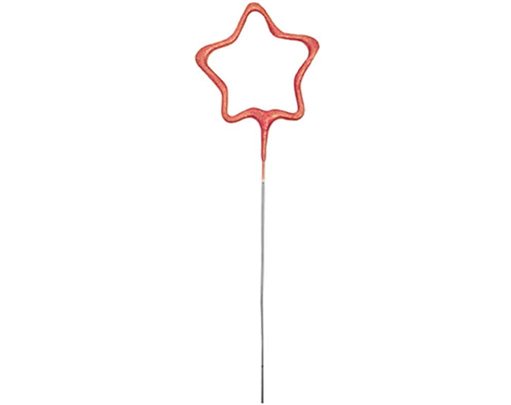 7in STAR SHAPE ROSE GOLD GLITZ SPARKLER