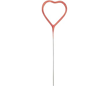 7in HEART SHAPE ROSE GOLD GLITZ SPARKLER