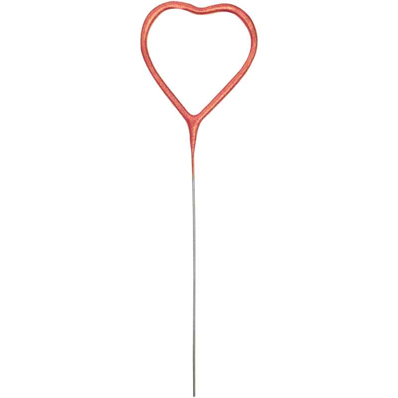 7in HEART SHAPE ROSE GOLD GLITZ SPARKLER