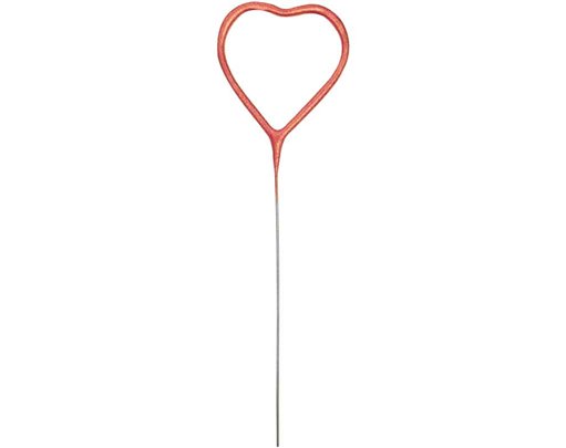7in HEART SHAPE ROSE GOLD GLITZ SPARKLER