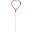 7in HEART SHAPE ROSE GOLD GLITZ SPARKLER