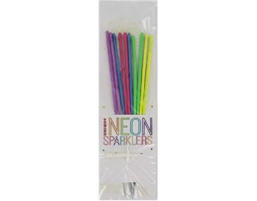 10PK 7in ASST NEON SPARKLERS