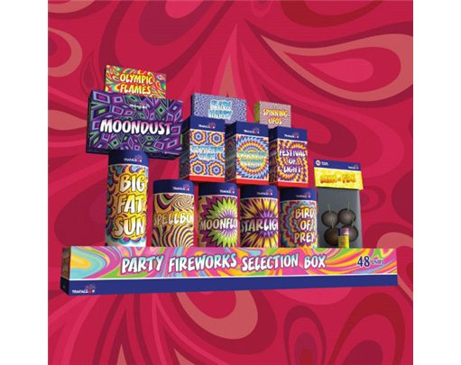 48PC PARTY FIREWORKS SELECTION BOX