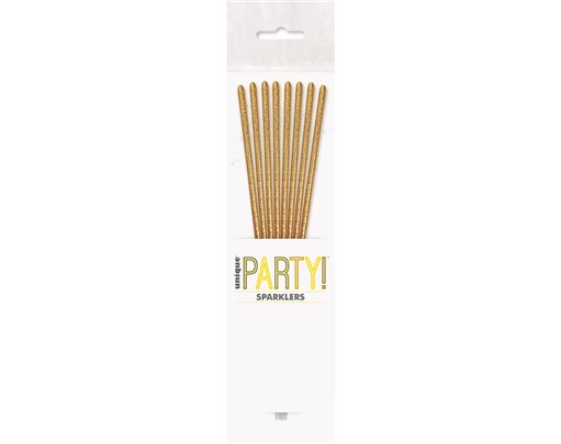 8PK 7in GLITZ GOLD SPARKLERS