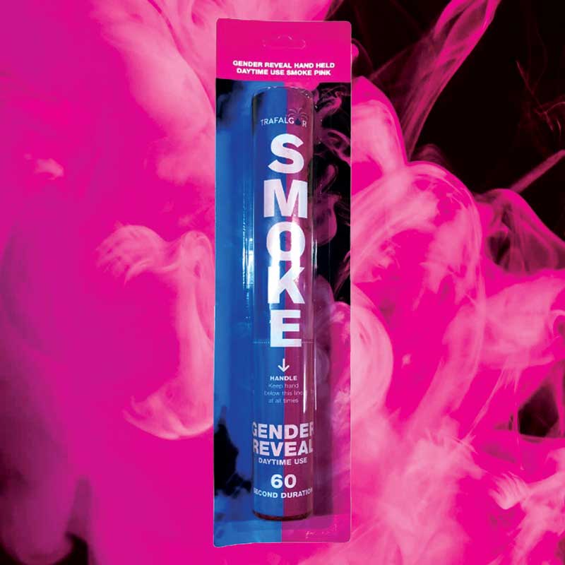 HAND HELD GENDER REVERAL PINK DAYTIME SMOKE