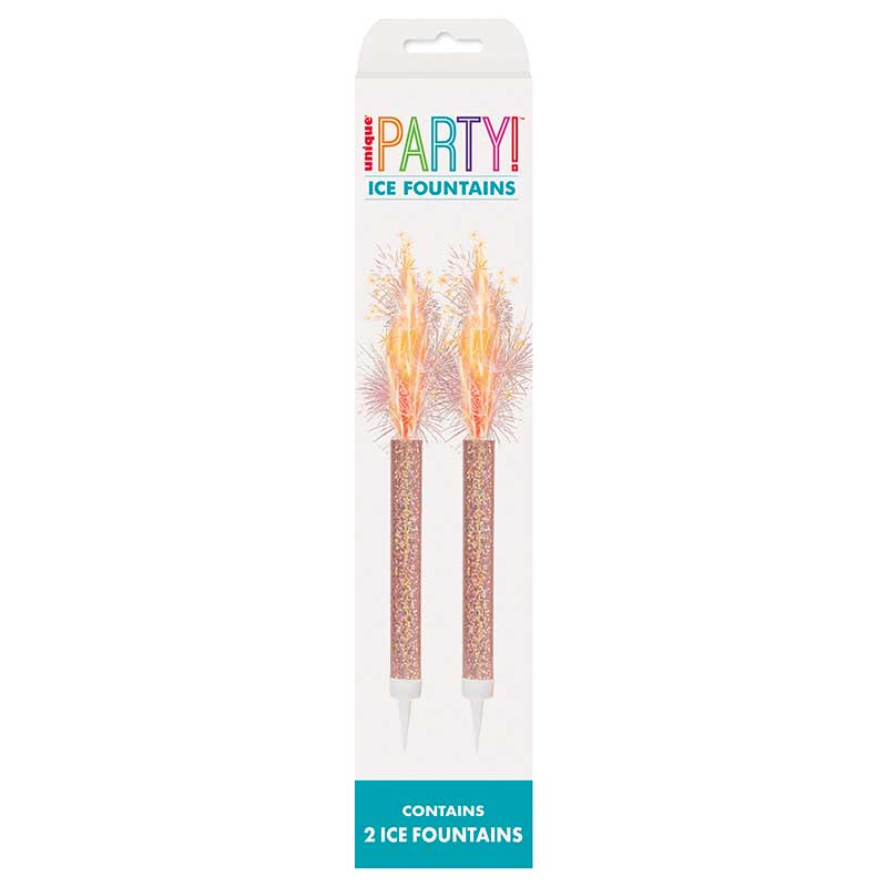 2PK ROSE GOLD PRISMATIC ICE FOUNTAINS