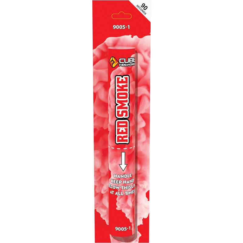RED HAND HELD SMOKE FLARE
