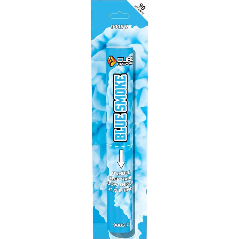 BLUE HAND HELD SMOKE FLARE