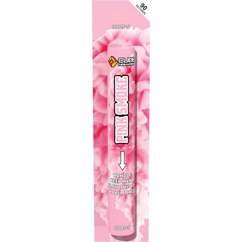 PINK HAND HELD SMOKE FLARE