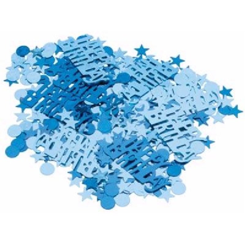 HAPPY BIRTHDAY BLUE CONFETTI