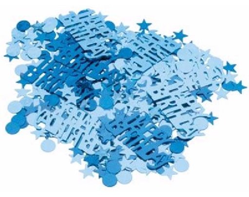 HAPPY BIRTHDAY BLUE CONFETTI