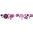 3PK 21ST PINK SPARKLES CONFETTI
