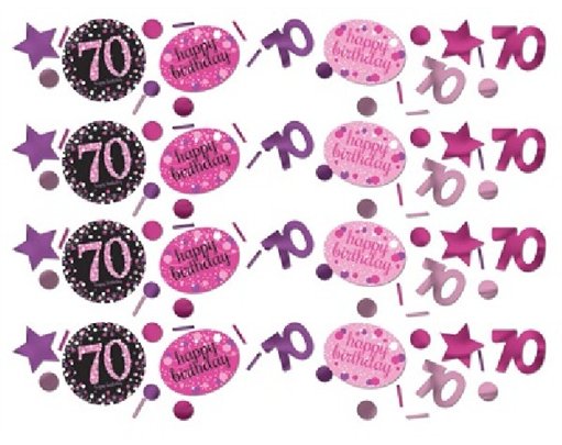 1.2OZ 70TH PINK SPARKLES CONFETTI