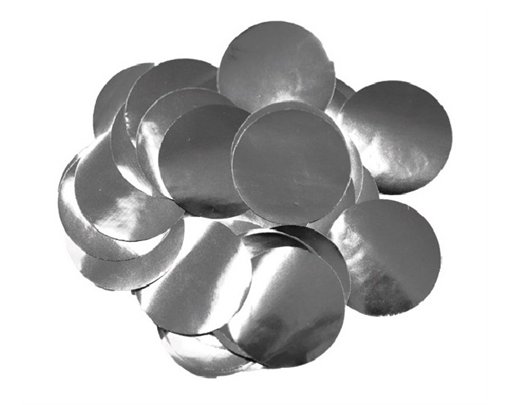 14G 10MM METALLIC SILVER CONFETTI