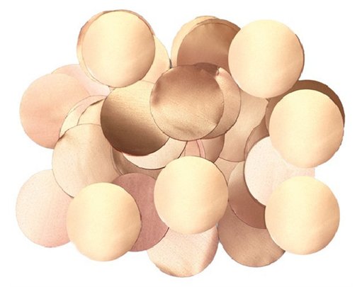 14G 10MM METALLIC PEARL ROSE GOLD CONFETTI