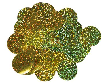 14G 10MM HOLOGRAPHIC GOLD CONFETTI