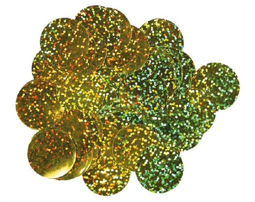 14G 10MM HOLOGRAPHIC GOLD CONFETTI