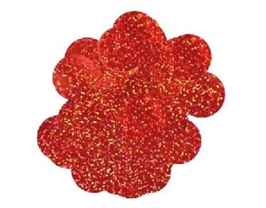 14G 10MM HOLOGRAPHIC RED CONFETTI