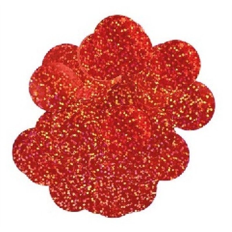 14G 10MM HOLOGRAPHIC RED CONFETTI
