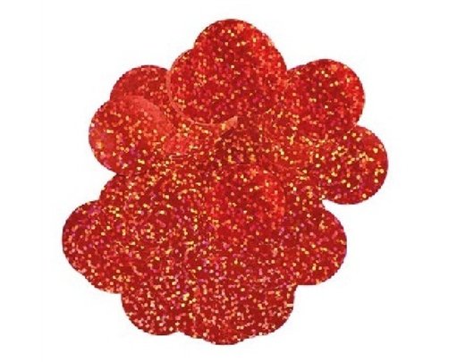 14G 10MM HOLOGRAPHIC RED CONFETTI