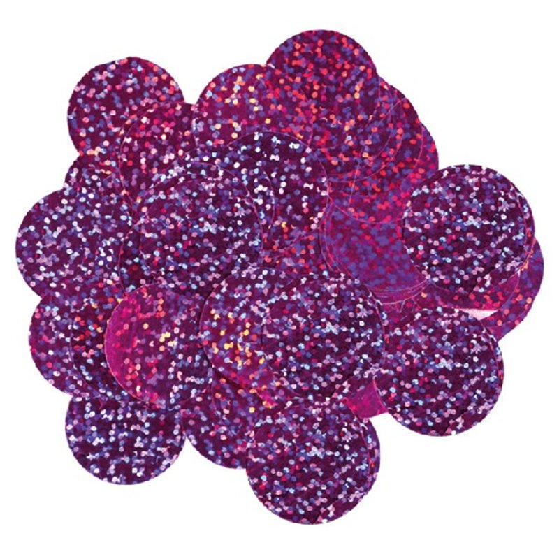 14G 10MM HOLOGRAPHIC FUCHSIA CONFETTI