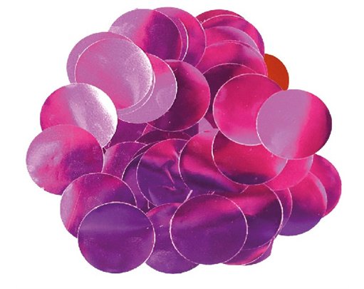 14G 25MM METALLIC FUCHSIA CONFETTI