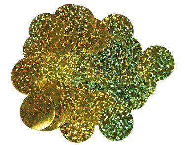 14G 25MM HOLOGRAPHIC GOLD CONFETTI